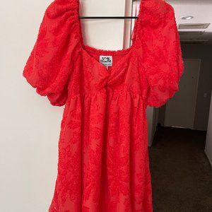 Floral Print Puff Short Sleeve Mini Dress - Future Collective™